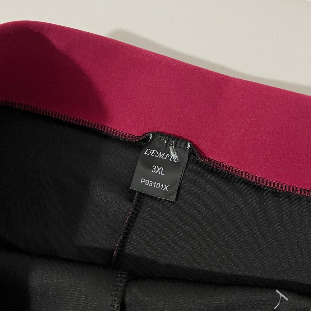 Lemite Women Magenta Pink Wide Leg Comfort Waist Stretch Trousers 3XL NEW - Picture 6 of 8